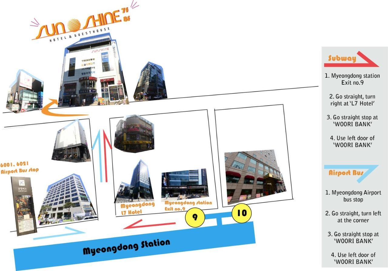 Myeongdong Sunshine Guesthouse Seoul Eksteriør billede